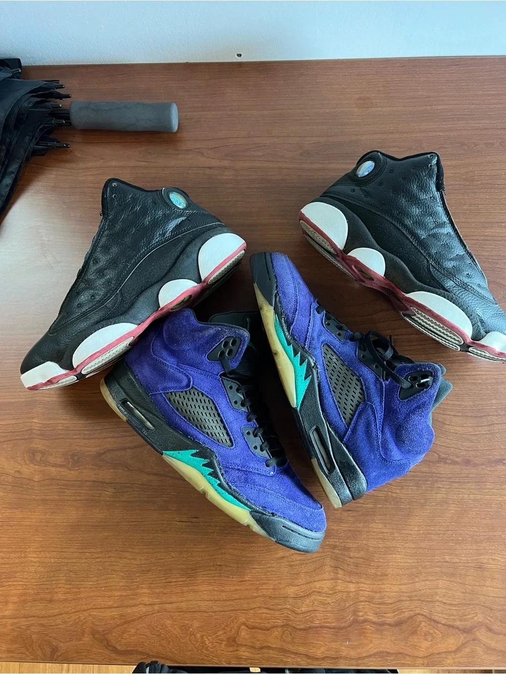 Air Jordan retro 5&13 bundle alternate grapes and playoffs used read post
